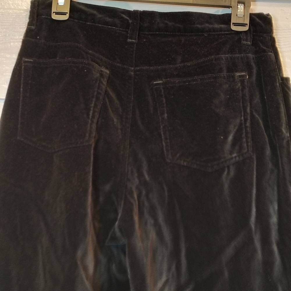 Covington Pants Womens Size 8 Black Velour Straight Leg 100% COTTON CAREER WEAR - Picture 7 of 7